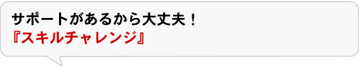 サポートがあるから大丈夫！『スキルチャレンジ』