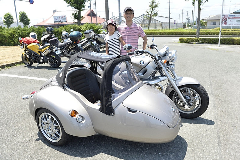 R1200Cモントーク＋サイドカー 小山貴右さん＆結加ちゃん BMW愛車紹介